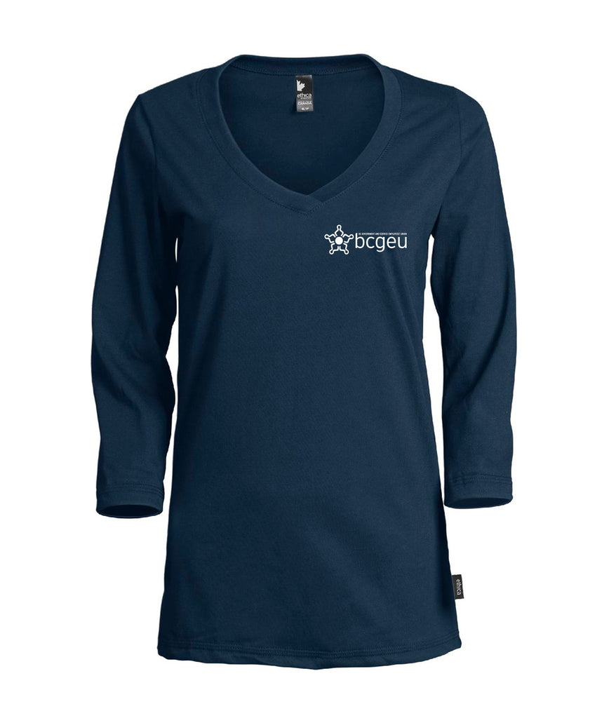 Women’s V-neck ¾ sleeve T-Shirt