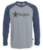 Men's raglan long sleeve T-shirt (BCGEU fist logo)