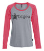 Women's raglan long sleeve T-shirt (BCGEU fist logo)